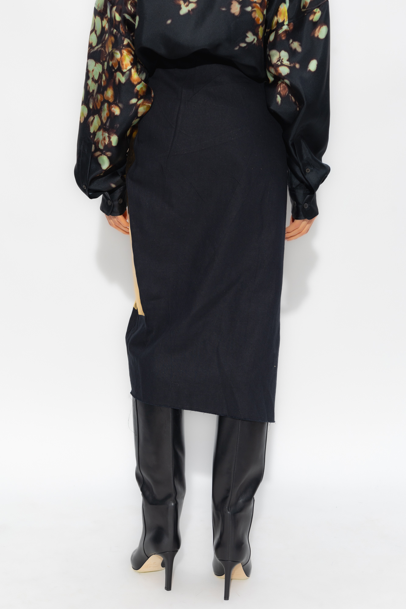 Black Printed skirt Dries Van Noten - SchaferandweinerShops